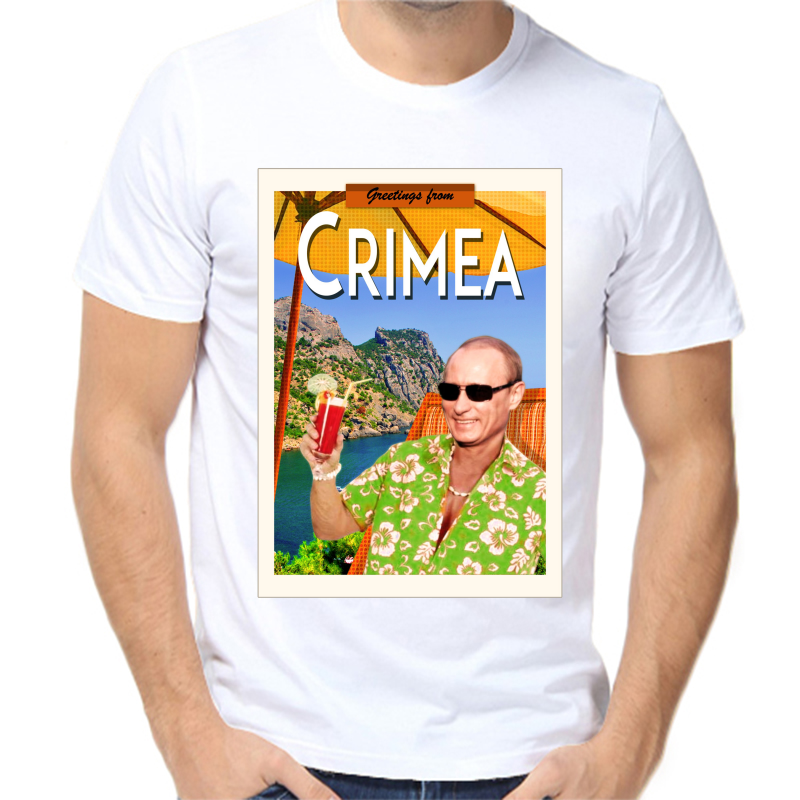 

Футболка мужская белая 60 р-р с Путиным Crimea, Белый, fm_Crimea