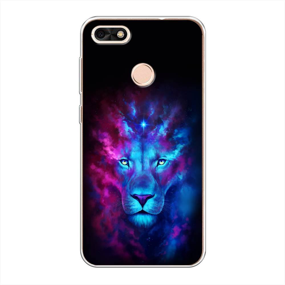 

Чехол Awog на Huawei Nova Lite (2017) "Космический лев", Голубой, 64750-1