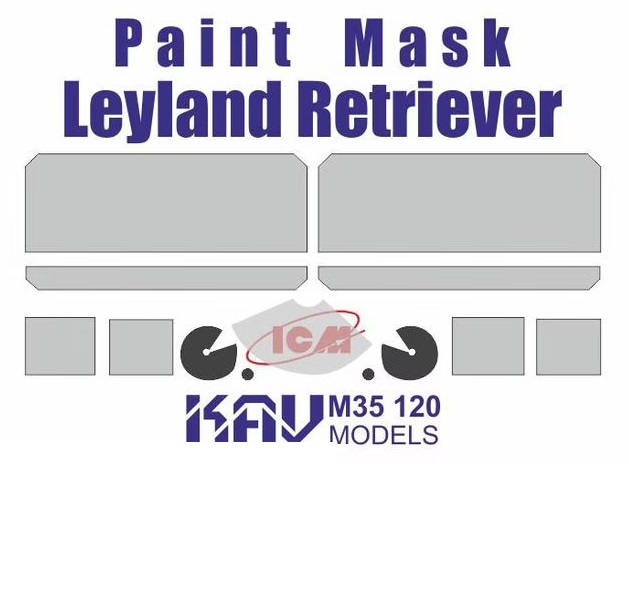 фото Kavm35120 окрасочная маска на leyland retriever icm 35600, 35602 kav models