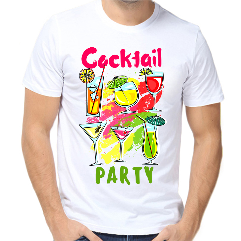 

Футболка мужская белая 70 р-р cocktail party, Белый, fm_cocktail_party