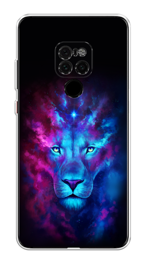 

Чехол Awog на Huawei Mate 20 "Космический лев", Голубой, 66850-1