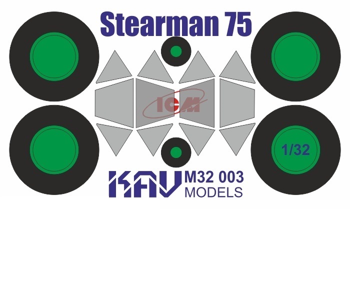 фото Kavm32003 окрасочная маска на stearman 75 kaydet icm 32050 kav models