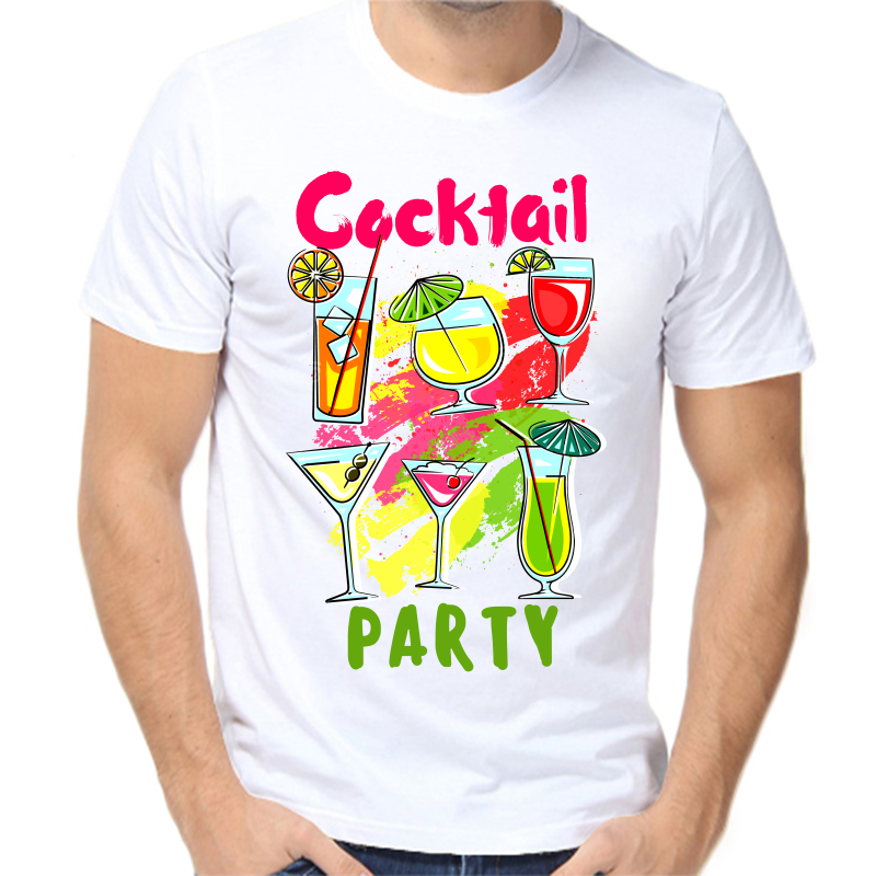 

Футболка мужская белая 46 р-р cocktail party, Белый, fm_cocktail_party