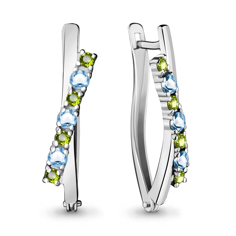 

Серьги из серебра с топазом Aquamarine 4467731_925_р, 4467731_925_р