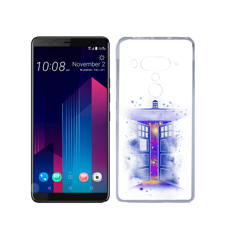 

Чехол MyPads Tocco для HTC U12+ фиолетовый уголок абстракция, Прозрачный, Tocco