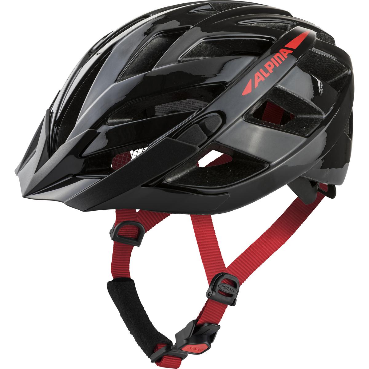 Велошлем Alpina 2022 Panoma 2.0 Black-Red Gloss (См:52-57)