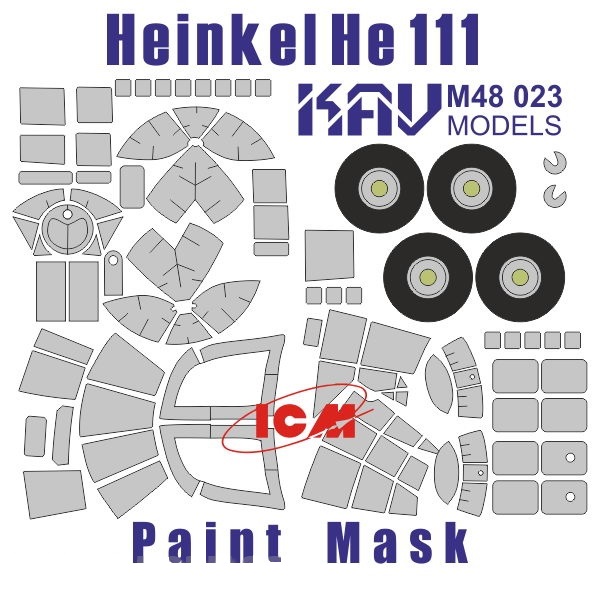 

KAVM48023 Окрасочная маска на остекление He-111 ICM 48261