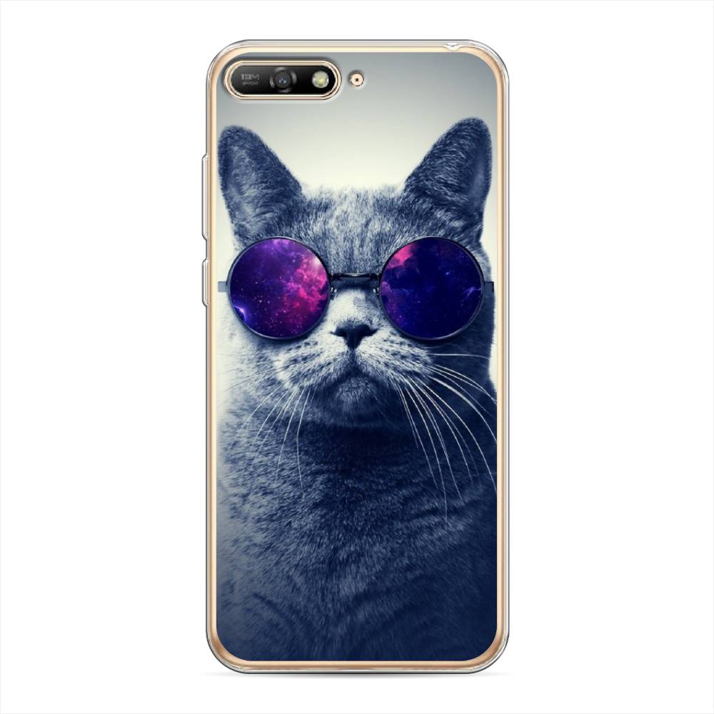 

Чехол Awog на Huawei Y6 2018 "Космический кот", Красный, 67850-1