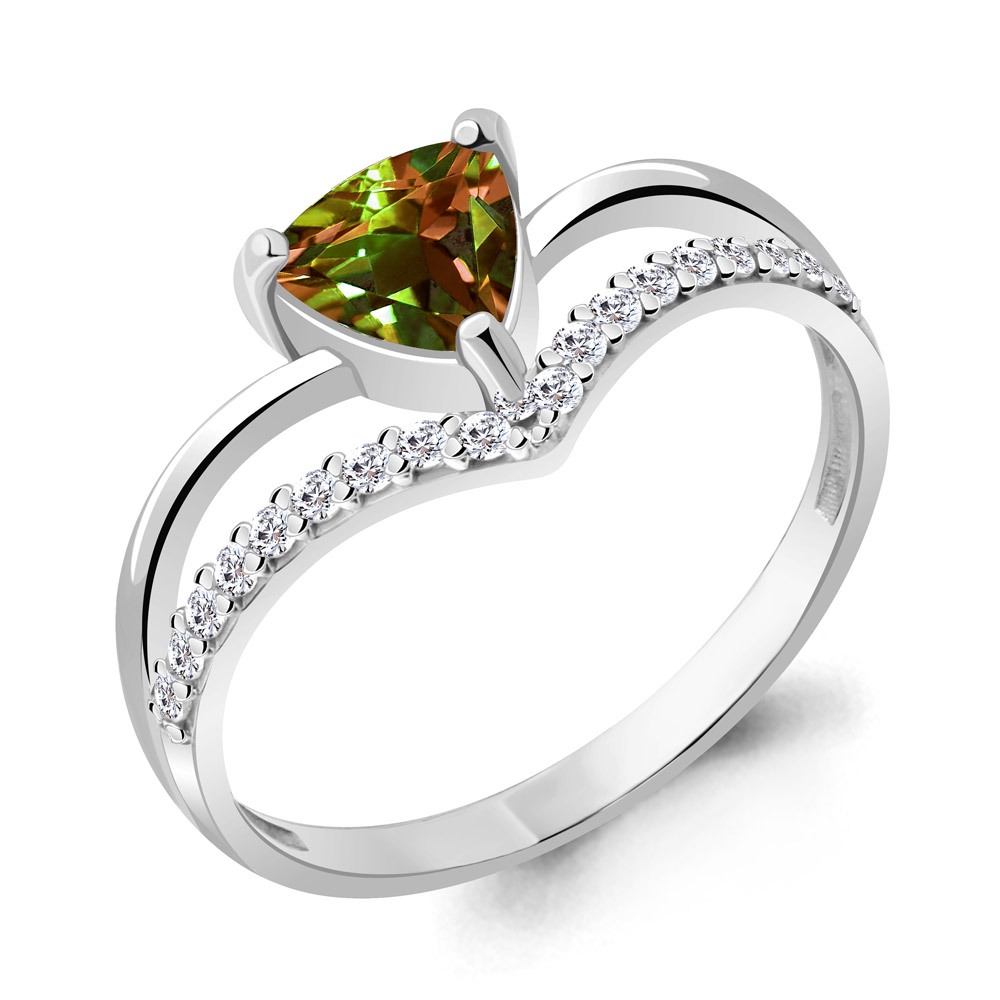 

Кольцо из серебра с султанитом р. 17,5 Aquamarine 6938519А_925_р, 6938519А_925_р