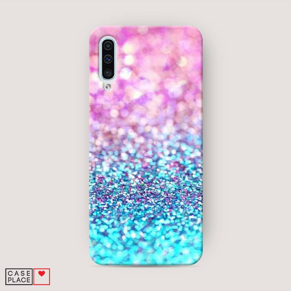 

Пластиковый чехол "Розово-голубые глиттеры рисунок" на Samsung Galaxy A50
