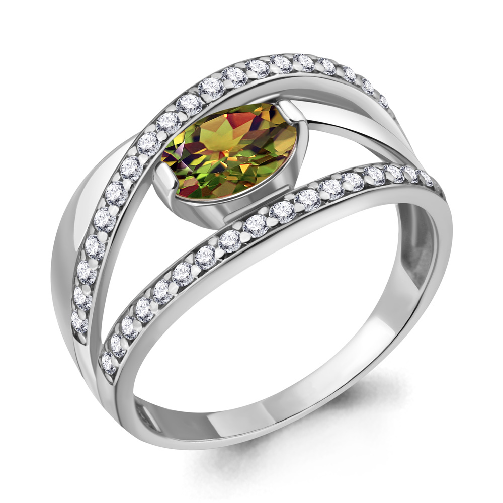 

Кольцо из серебра с султанитом р. 20,5 Aquamarine 6937619А_925_р, 6937619А_925_р