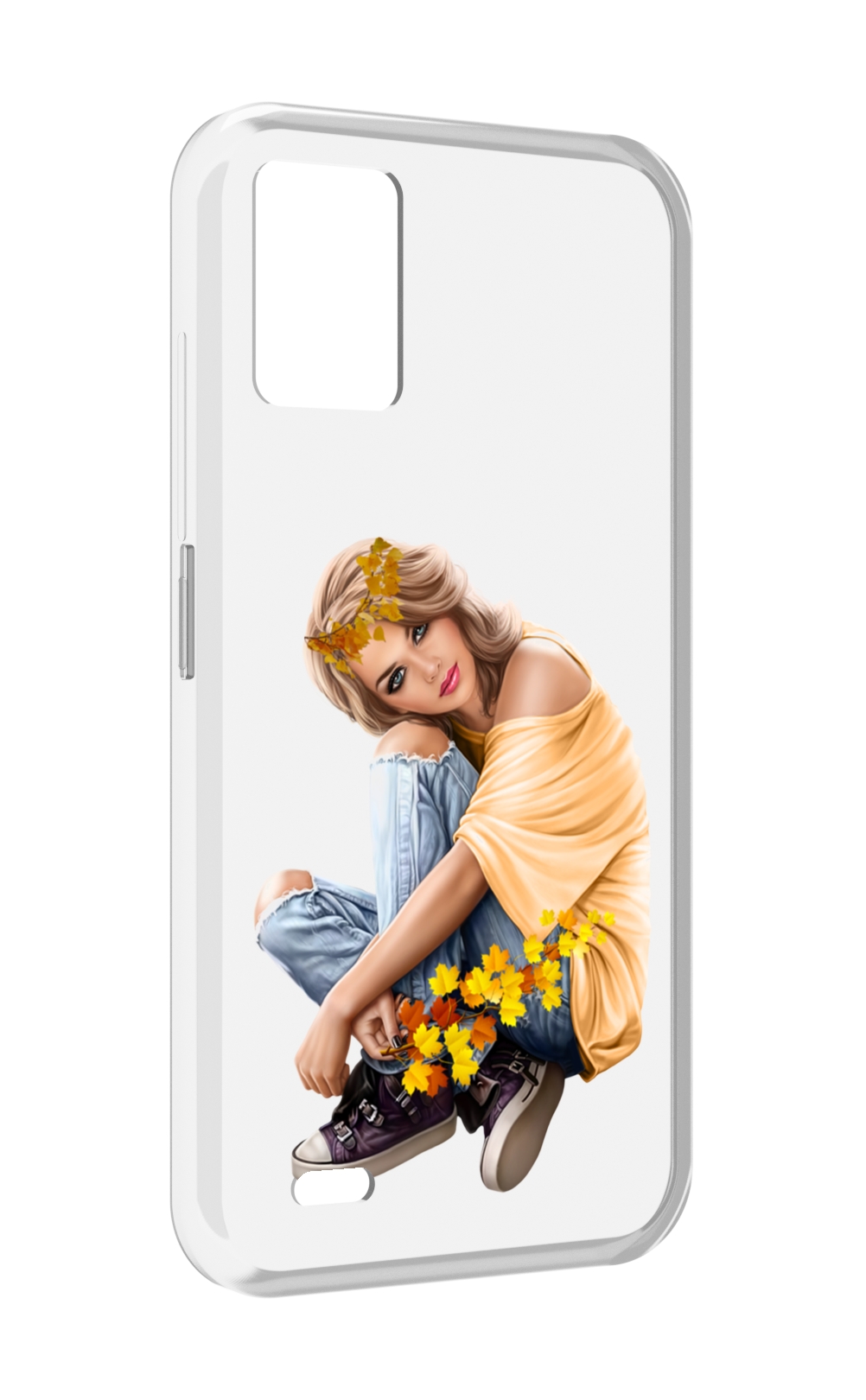 

Чехол MyPads девушка-в-цветочками женский для UMIDIGI Bison 1, Прозрачный, Tocco