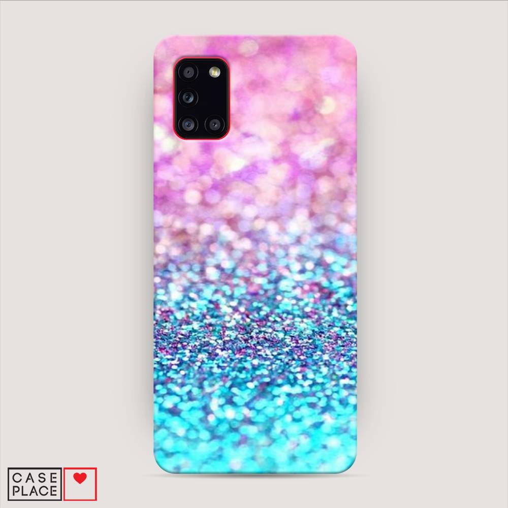 

Пластиковый чехол "Розово-голубые глиттеры рисунок" на Samsung Galaxy A31