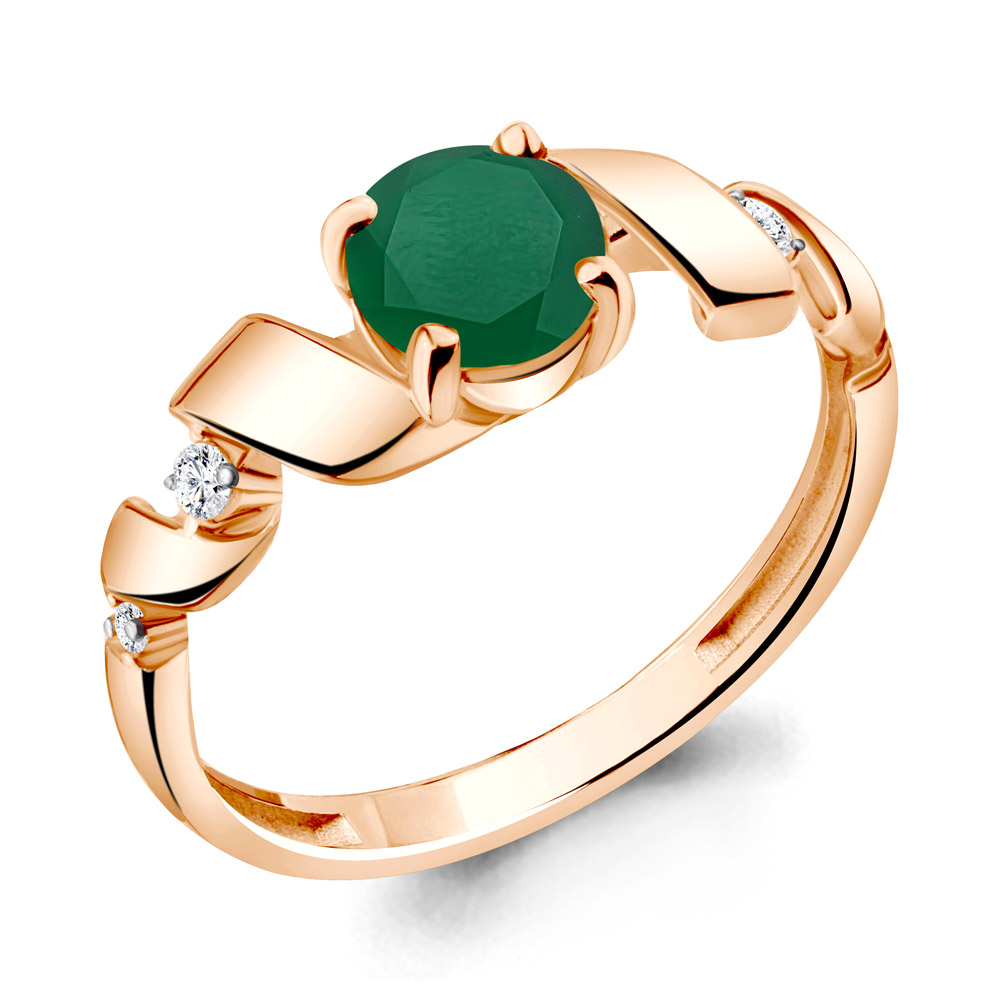 

Кольцо из серебра с агатом р. 17,5 Aquamarine 6936109А_925_з, 6936109А_925_з