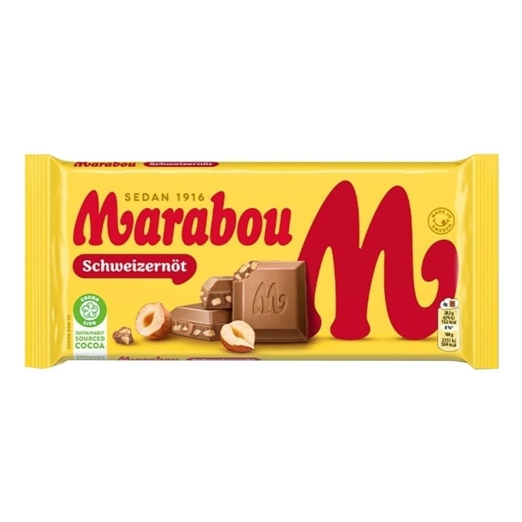 Шоколад Marabou молочный дробленный фундук 200 г