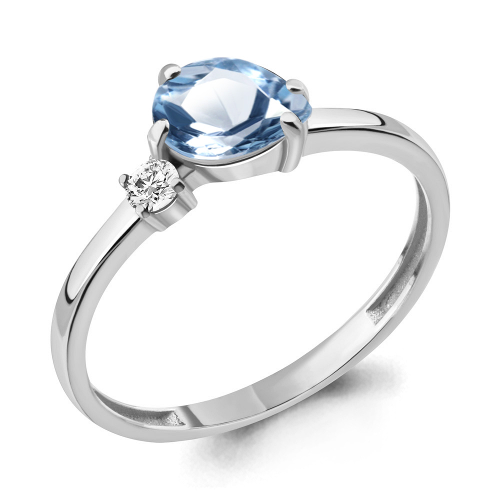 

Кольцо из серебра с топазом р.  Aquamarine 6936005А_925_р, 6936005А_925_р