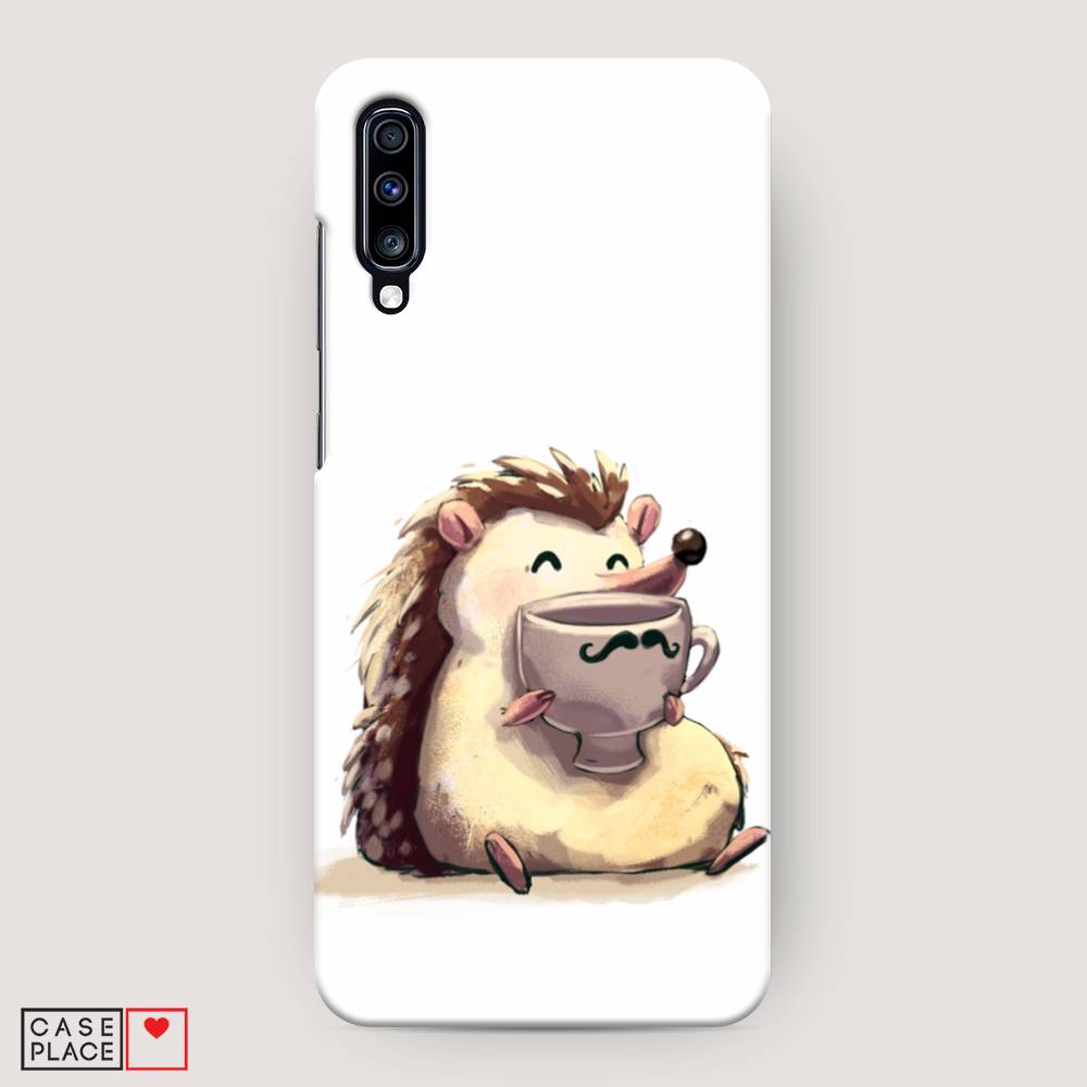 

Пластиковый чехол "Еж кофеман" на Samsung Galaxy A70, 28120-7