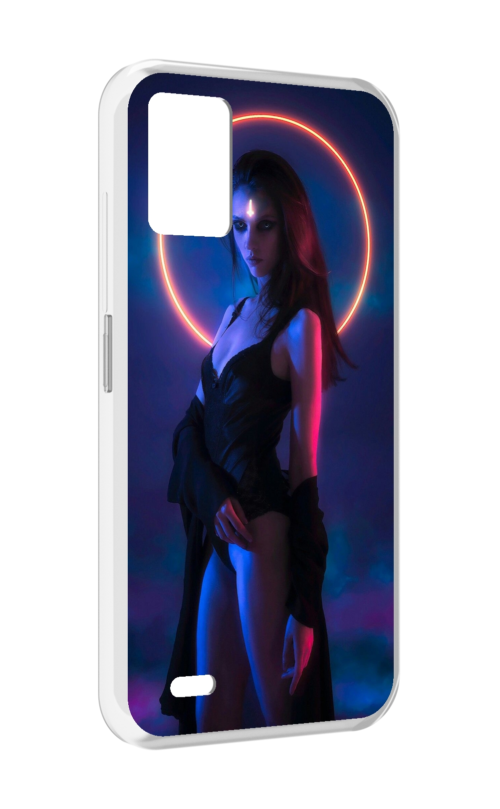 

Чехол MyPads девушка с неоновым кругом женский для UMIDIGI Bison 1, Прозрачный, Tocco