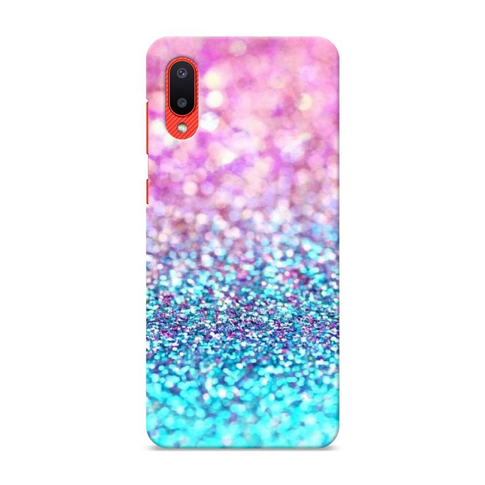

Пластиковый чехол "Розово-голубые глиттеры рисунок" на Samsung Galaxy A02