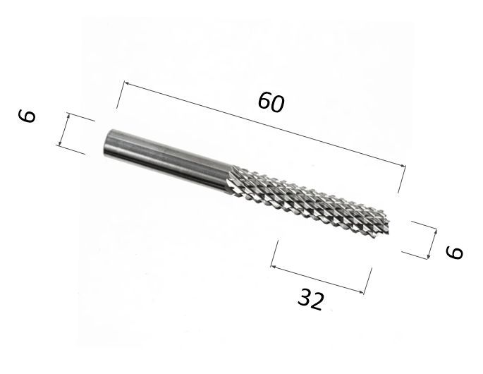 

Фреза рашпильная кукуруза DJTOL AST6.32 для станка ЧПУ, AST