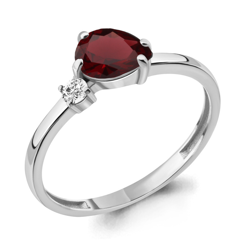 

Кольцо из серебра с гранатом р. 16 Aquamarine 6936003А_925_р, 6936003А_925_р