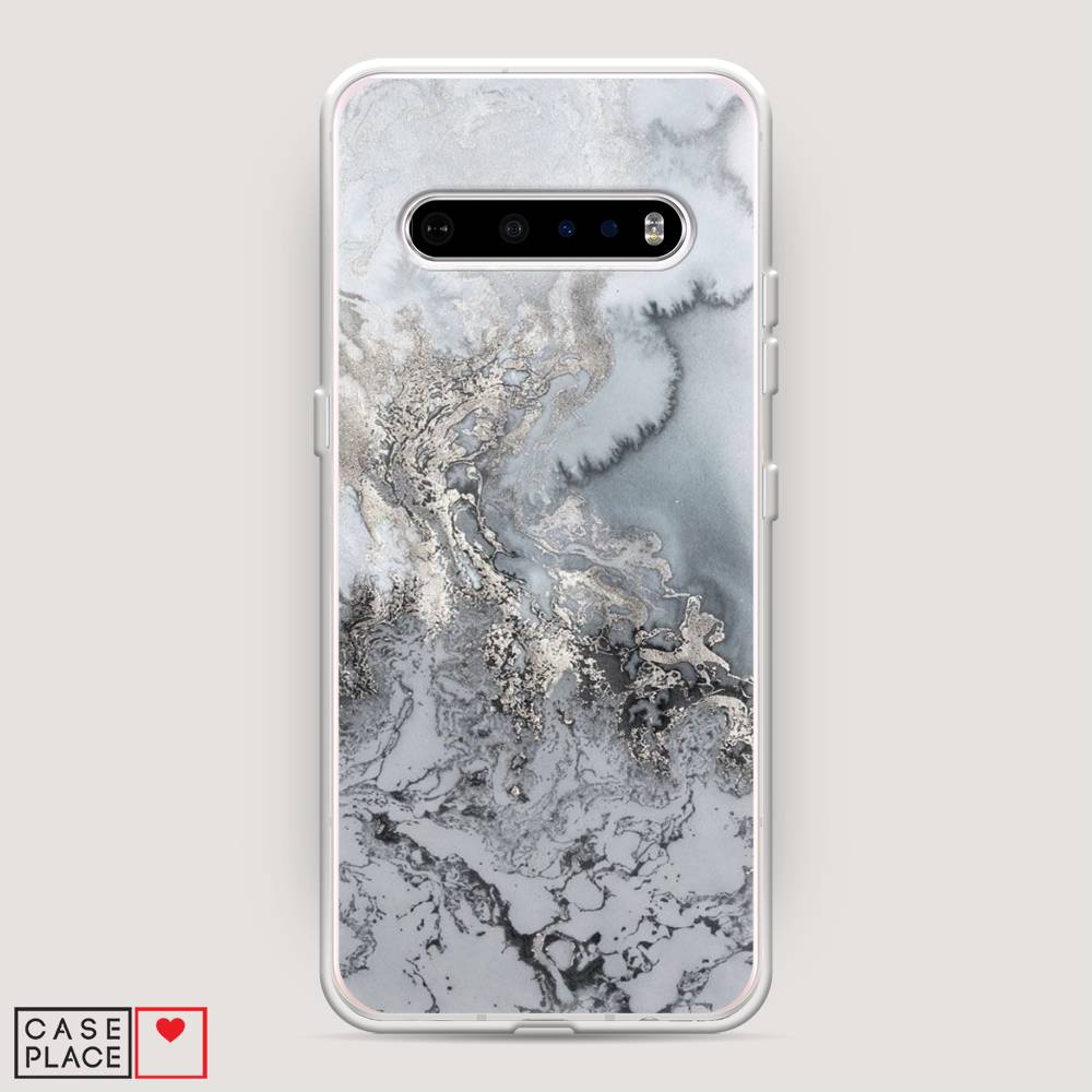 

Чехол Awog на LG V60 ThinQ 5G "Морозная лавина серая", Серый;серебристый, 84250-3