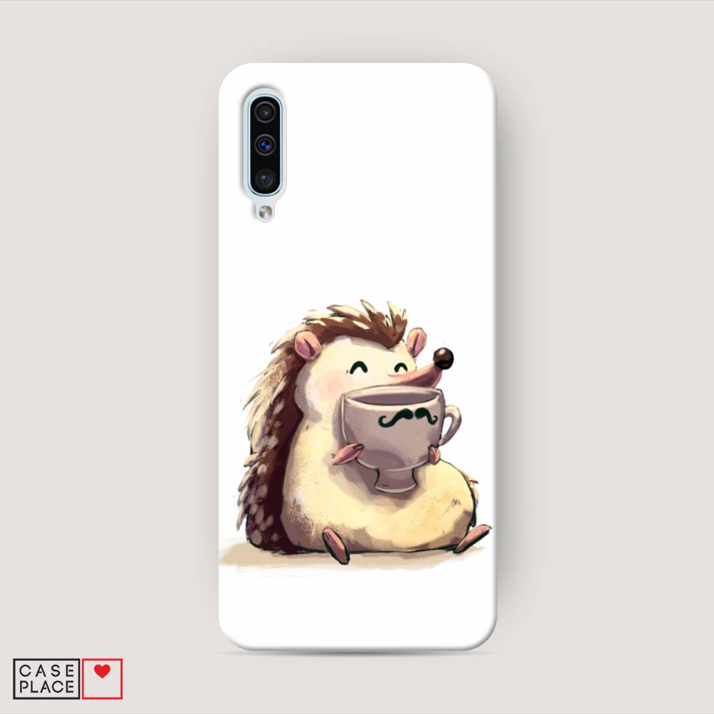

Пластиковый чехол "Еж кофеман" на Samsung Galaxy A50, 27720-7