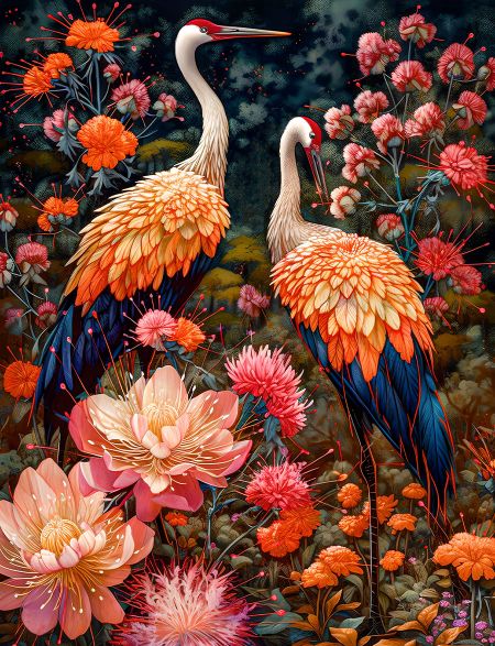 

Алмазная мозаика на подрамнике Цапли в цветах, 50x40 см, 30 цветов, 62652, ПРА-229