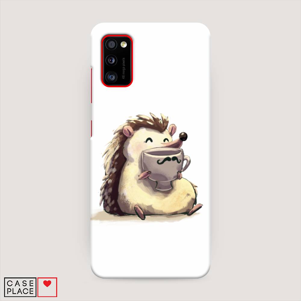 

Пластиковый чехол "Еж кофеман" на Samsung Galaxy A41