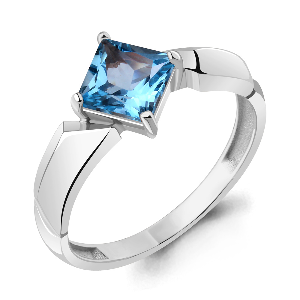 

Кольцо из серебра с топазом р. 17,5 Aquamarine 6935905_925_р, 6935905_925_р