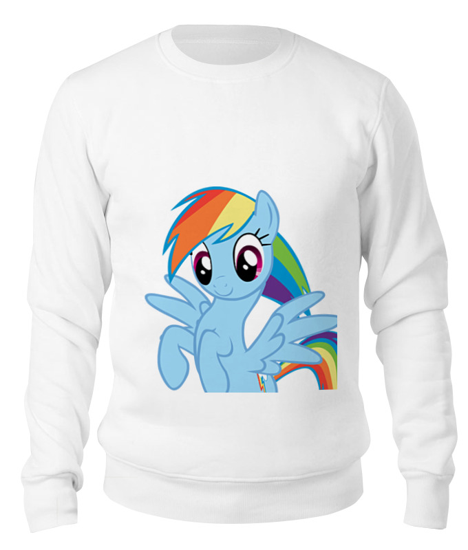 

Свитшот унисекс Printio Rainbow dash белый M, Rainbow dash