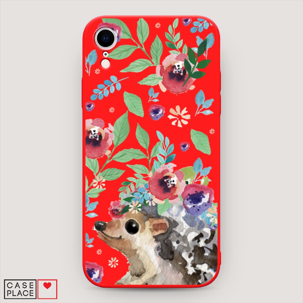 

Чехол Awog на Apple iPhone XR (10R) / Айфон XR (10R) "Ежик в цветах акварель", Разноцветный, 12053-1