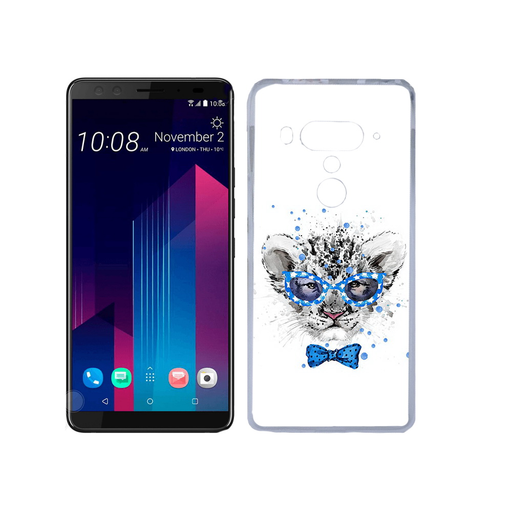 

Чехол MyPads Tocco для HTC U12+ тигренок с бабочкой, Прозрачный, Tocco
