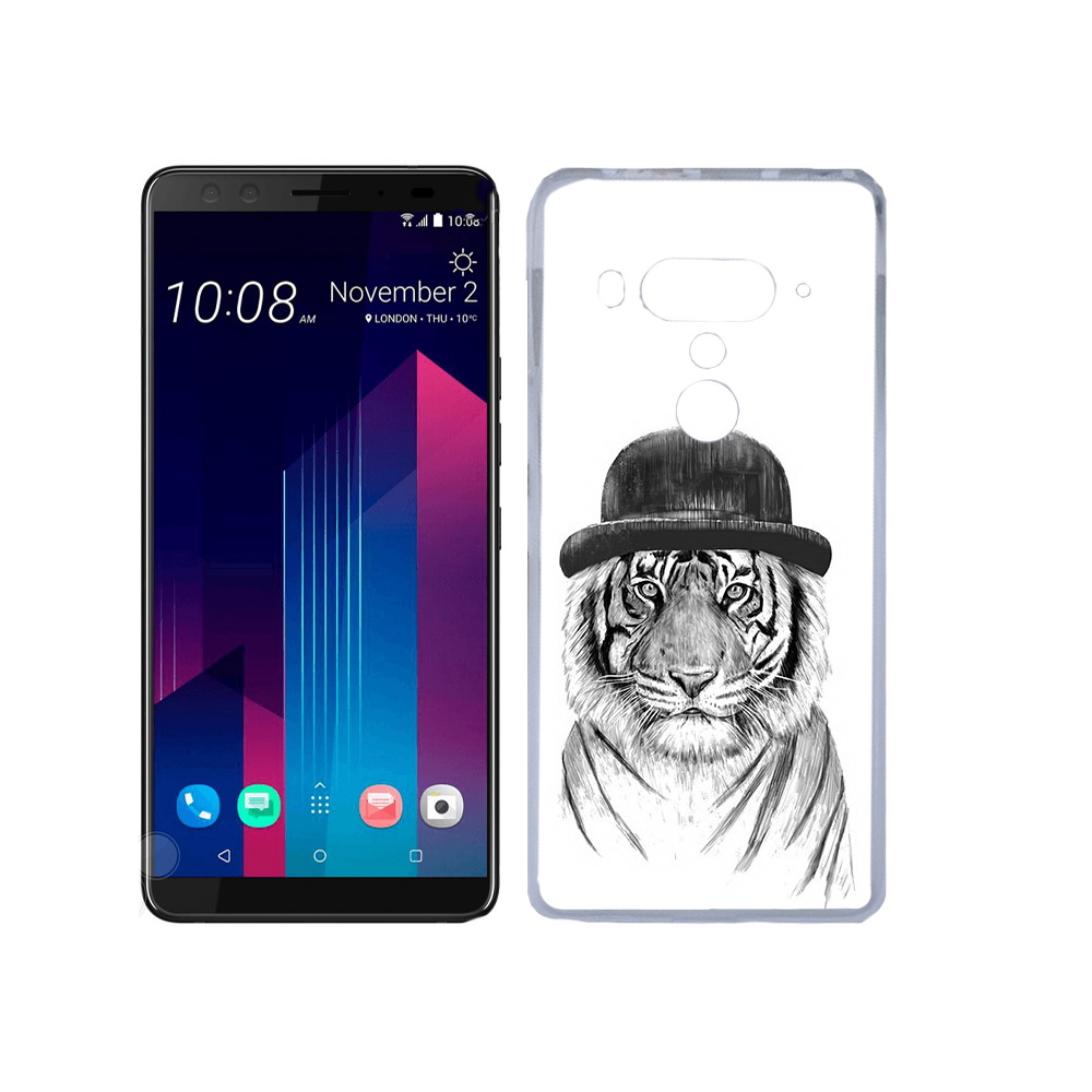 

Чехол MyPads Tocco для HTC U12+ тигр британец, Прозрачный, Tocco