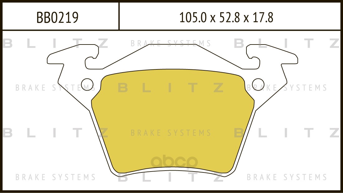 

Тормозные колодки BLITZ дисковые BB0219