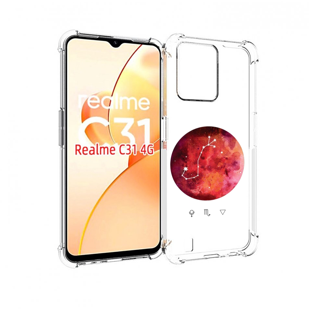 

Чехол MyPads знак зодиака скорпион 6 для OPPO Realme C31, Прозрачный, Tocco