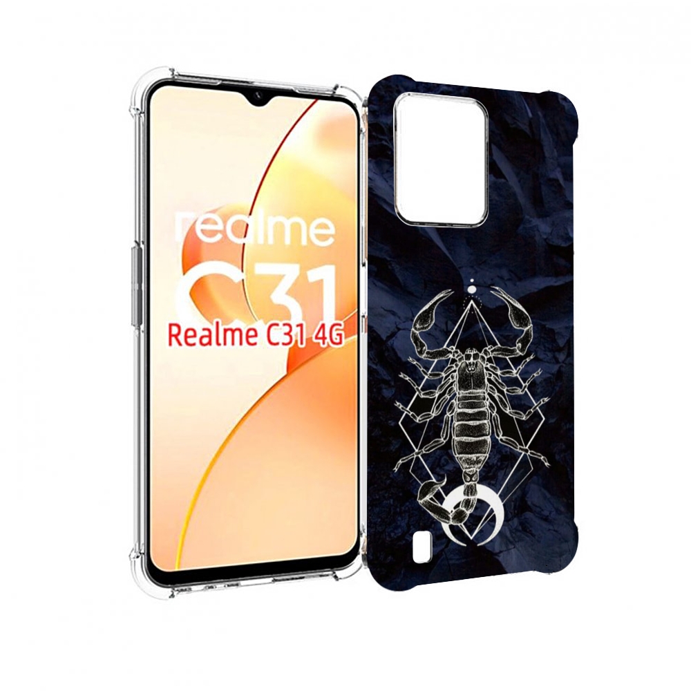 

Чехол MyPads знак зодиака скорпион 3 для OPPO Realme C31, Прозрачный, Tocco