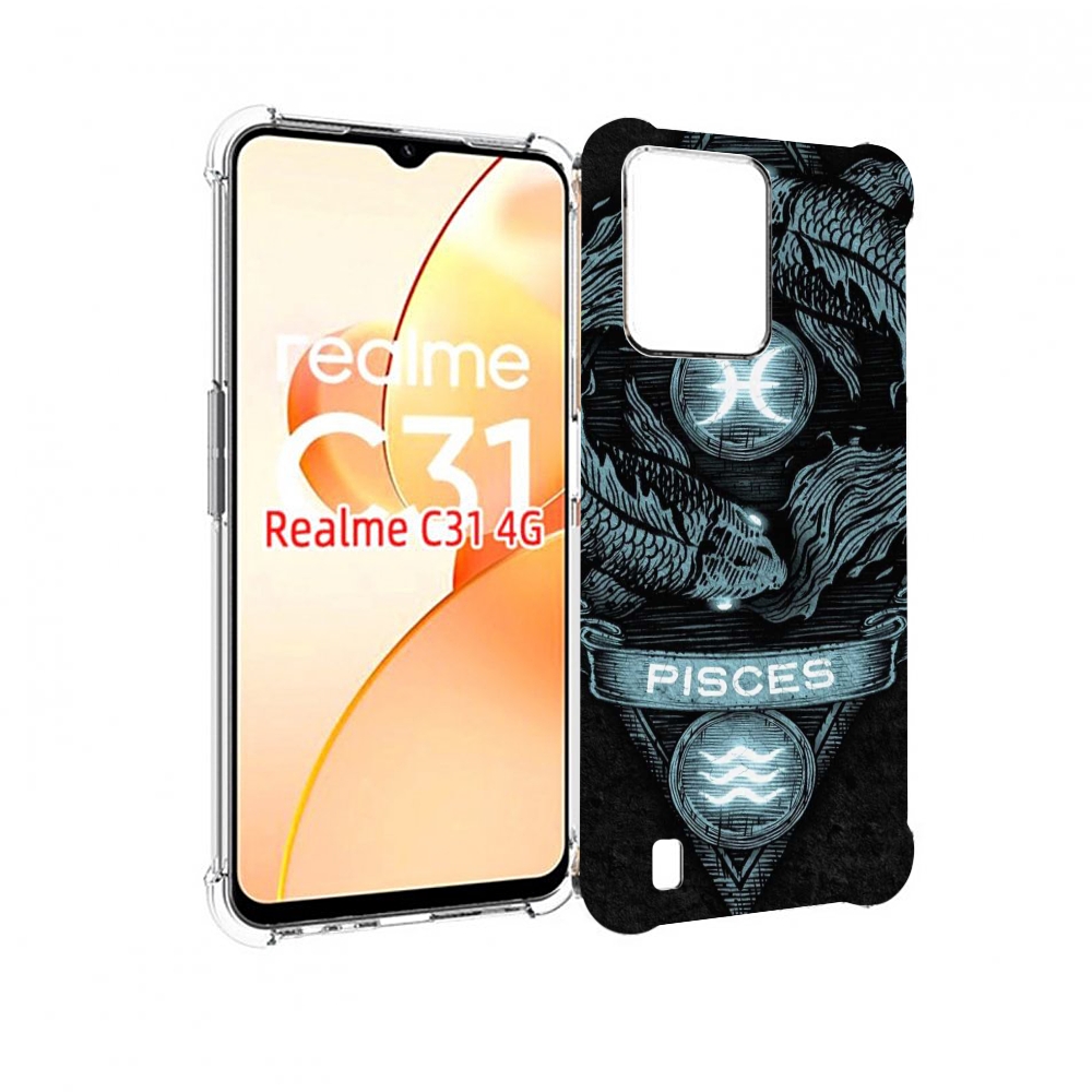 

Чехол MyPads знак зодиака рыбы 4 для OPPO Realme C31, Прозрачный, Tocco