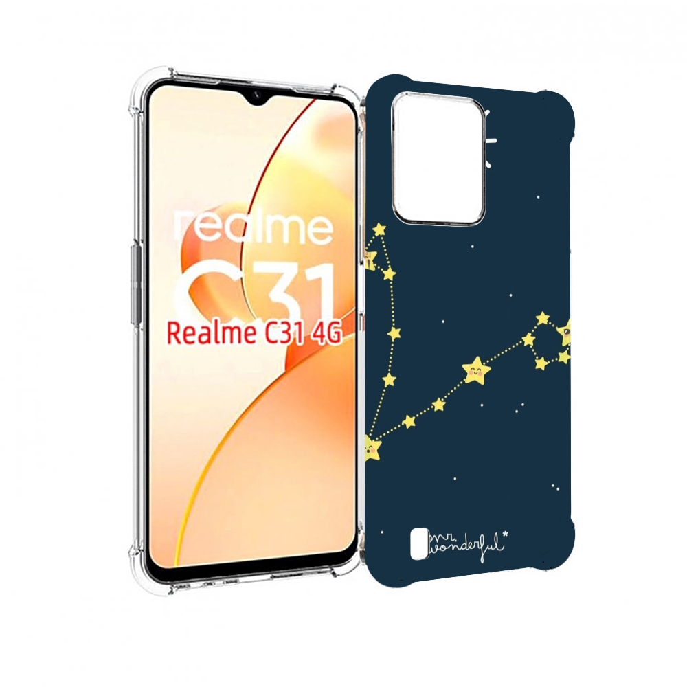 

Чехол MyPads знак зодиака рыбы 1 для OPPO Realme C31, Прозрачный, Tocco