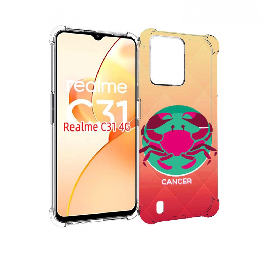 

Чехол MyPads знак зодиака рак 4 для OPPO Realme C31, Прозрачный, Tocco