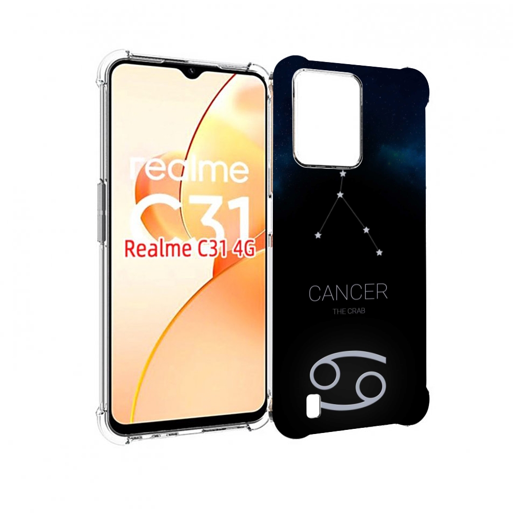 

Чехол MyPads знак зодиака рак 2 для OPPO Realme C31, Прозрачный, Tocco
