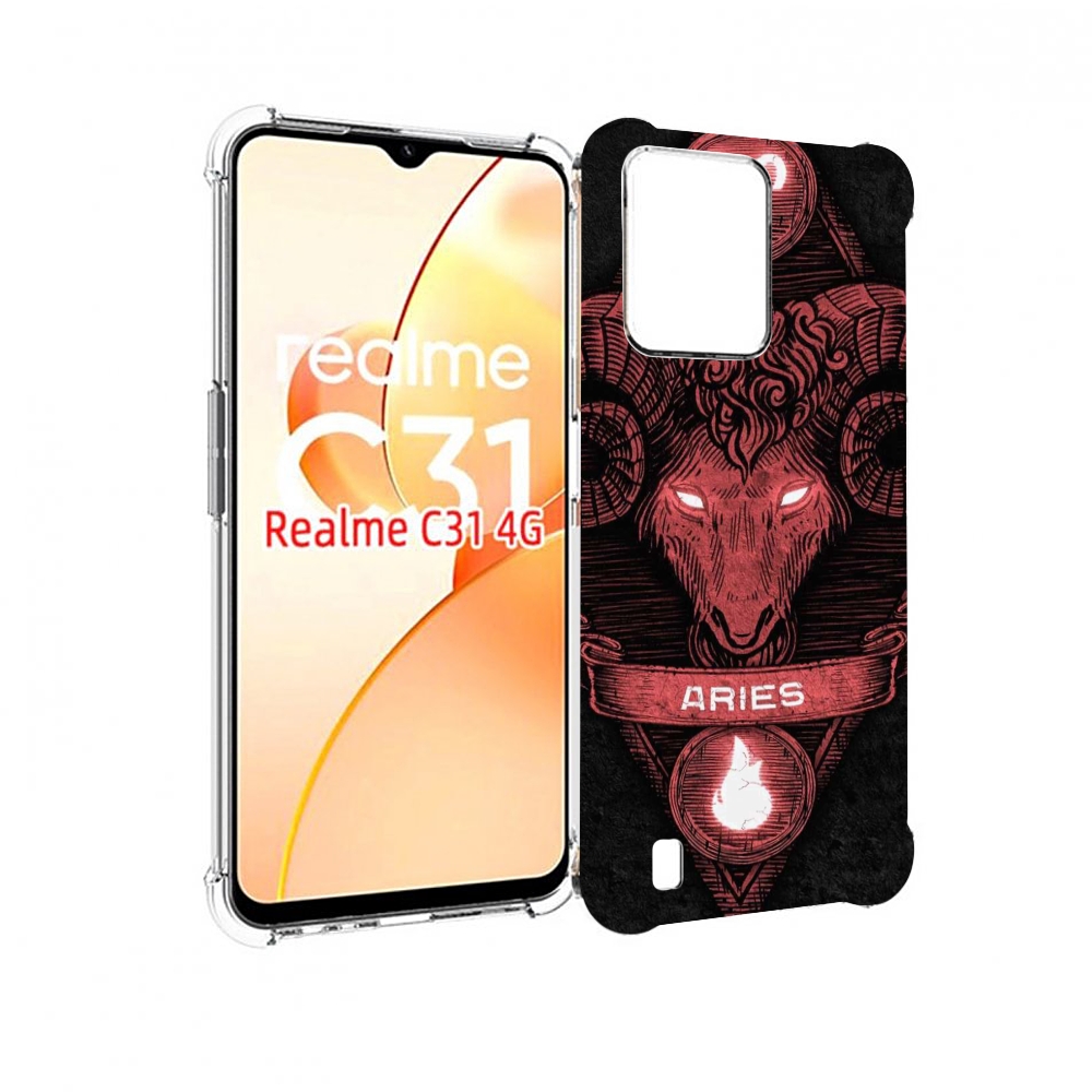 

Чехол MyPads знак зодиака овен 6 для OPPO Realme C31, Прозрачный, Tocco