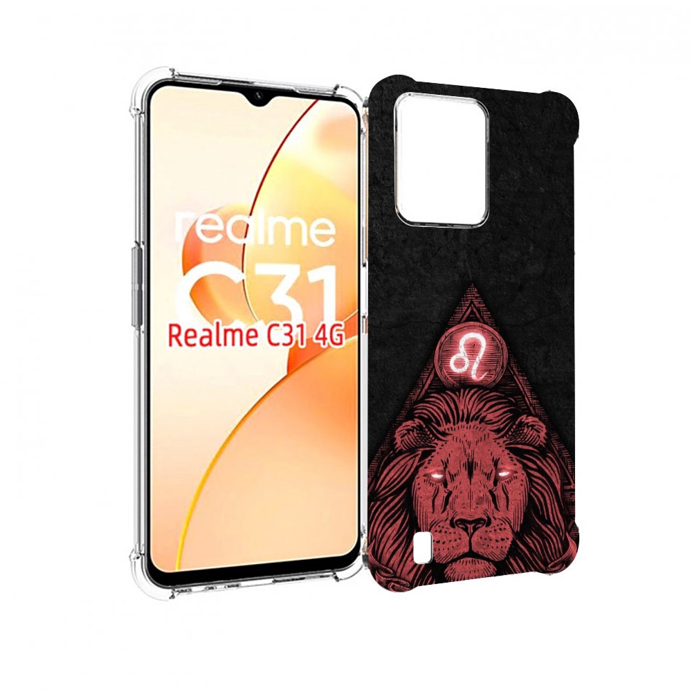 

Чехол MyPads знак зодиака лев 4 для OPPO Realme C31, Прозрачный, Tocco