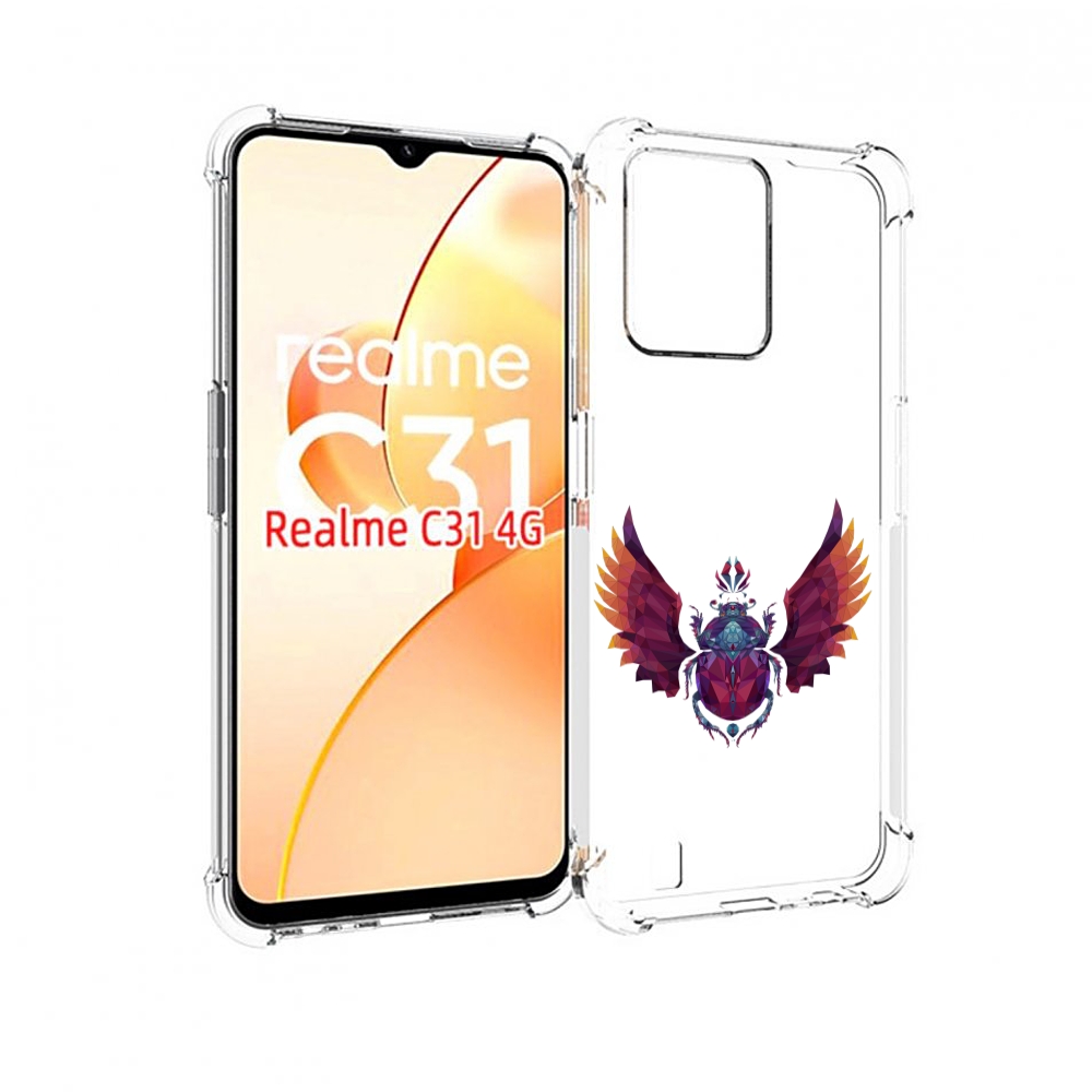 

Чехол MyPads алмазный скоробей для OPPO Realme C31, Прозрачный, Tocco