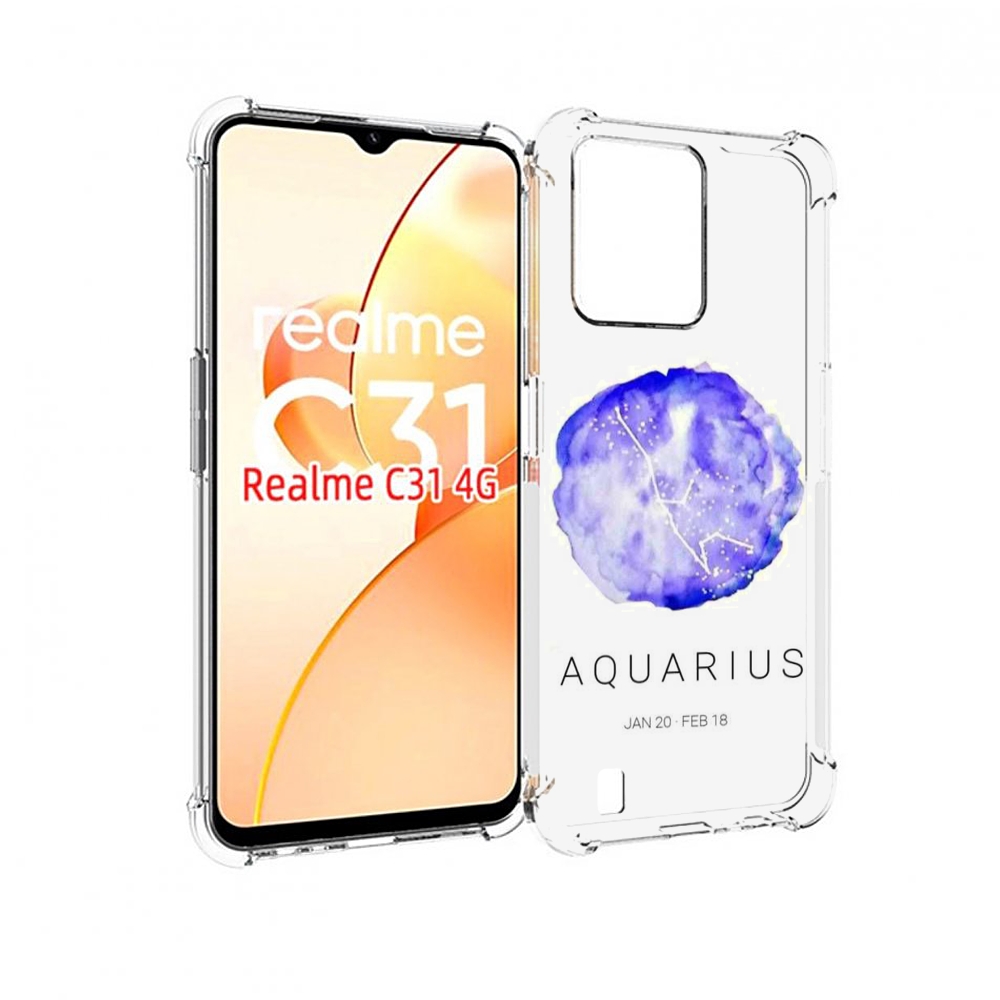 

Чехол MyPads знак зодиака водолеи 5 для OPPO Realme C31, Прозрачный, Tocco