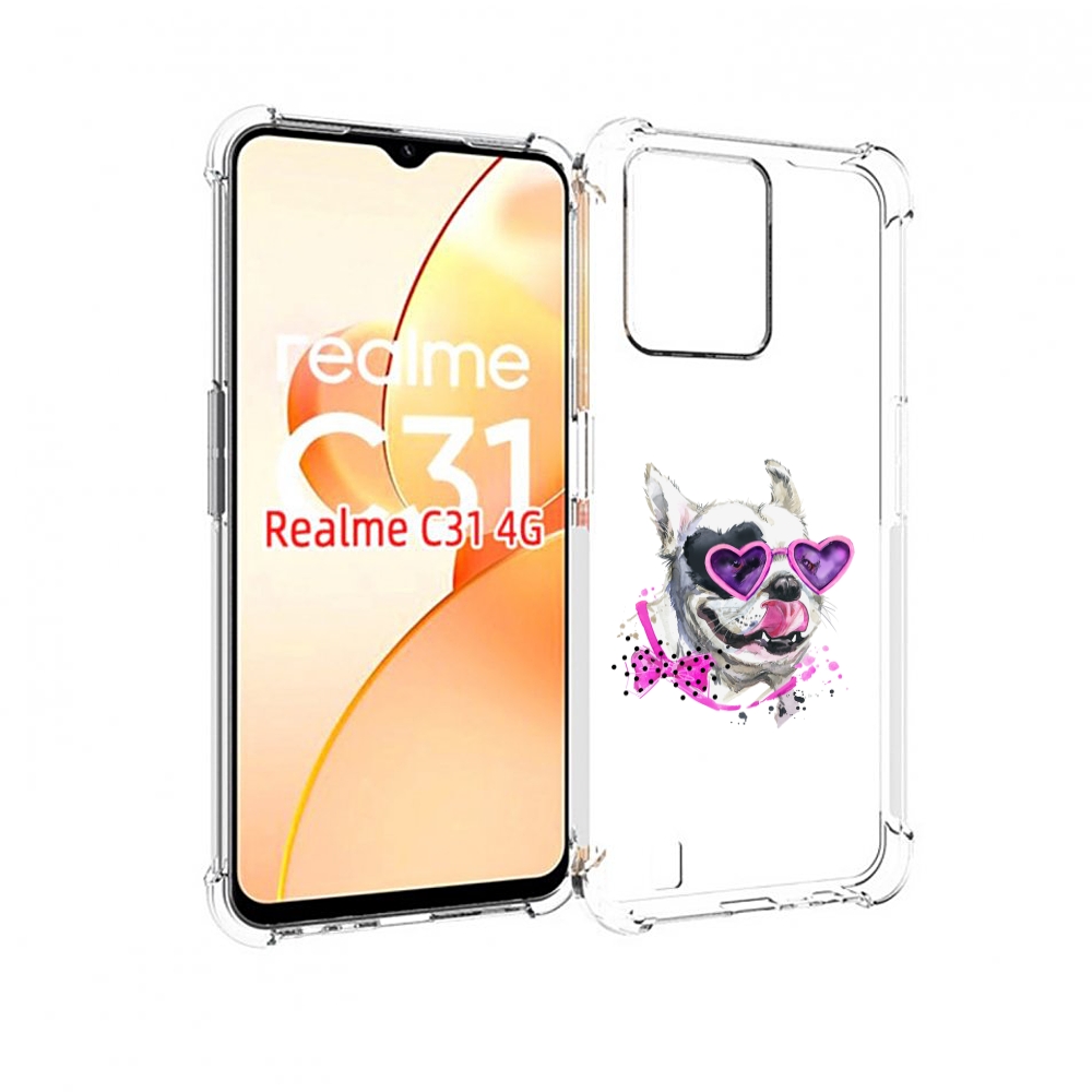 

Чехол MyPads акварельный пёс для OPPO Realme C31, Прозрачный, Tocco