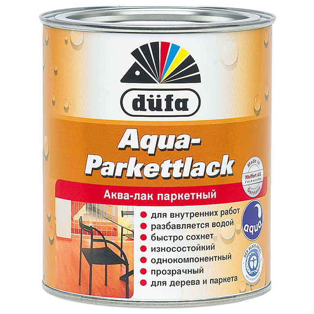 Лак для отделки паркета DUFA Aqua-Parkettlack 0,75 л полуматовый