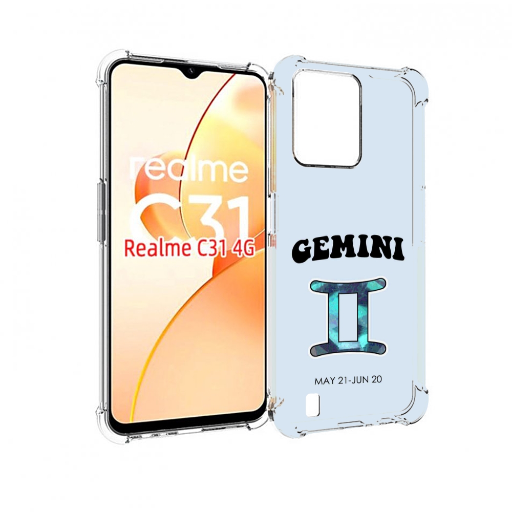 

Чехол MyPads знак зодиака близнецы 1 для OPPO Realme C31, Прозрачный, Tocco