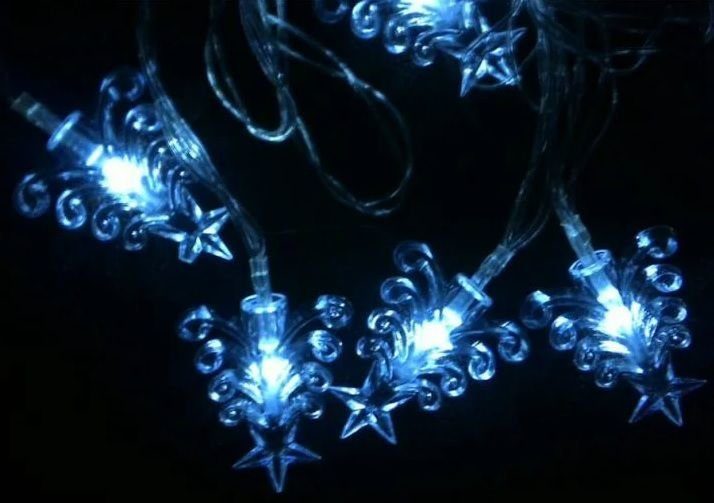 фото Новогодняя электрическая гирлянда диорит елочка 12445 3 м белый холодный