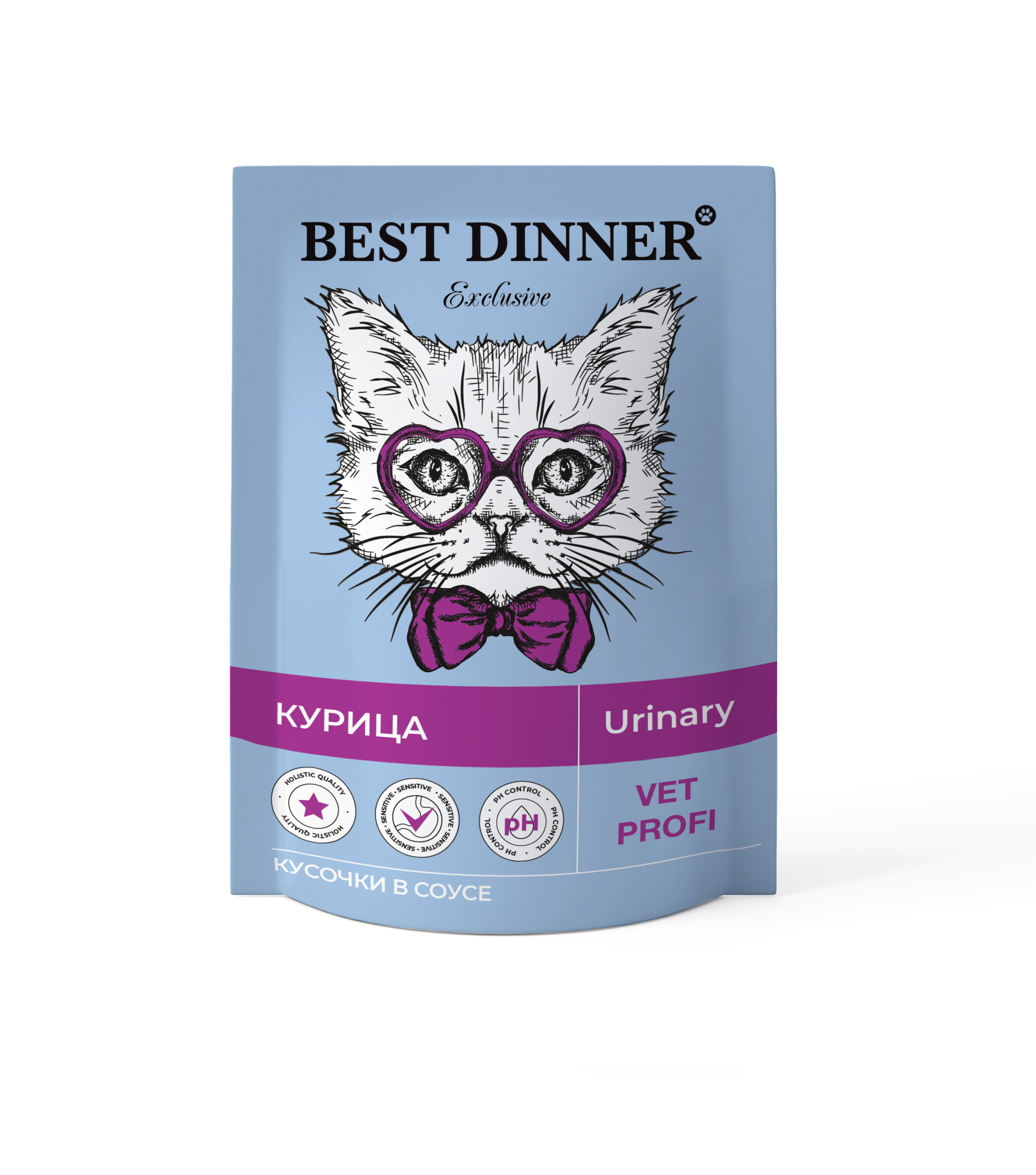 Влажный корм для кошек Best Dinner Exclusive Vet Profi Urinary, курица, 24шт по 85г